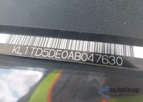 2010 Chevrolet Aveo Lt из США, поврежденный, VIN KL1TD5DE0AB047630